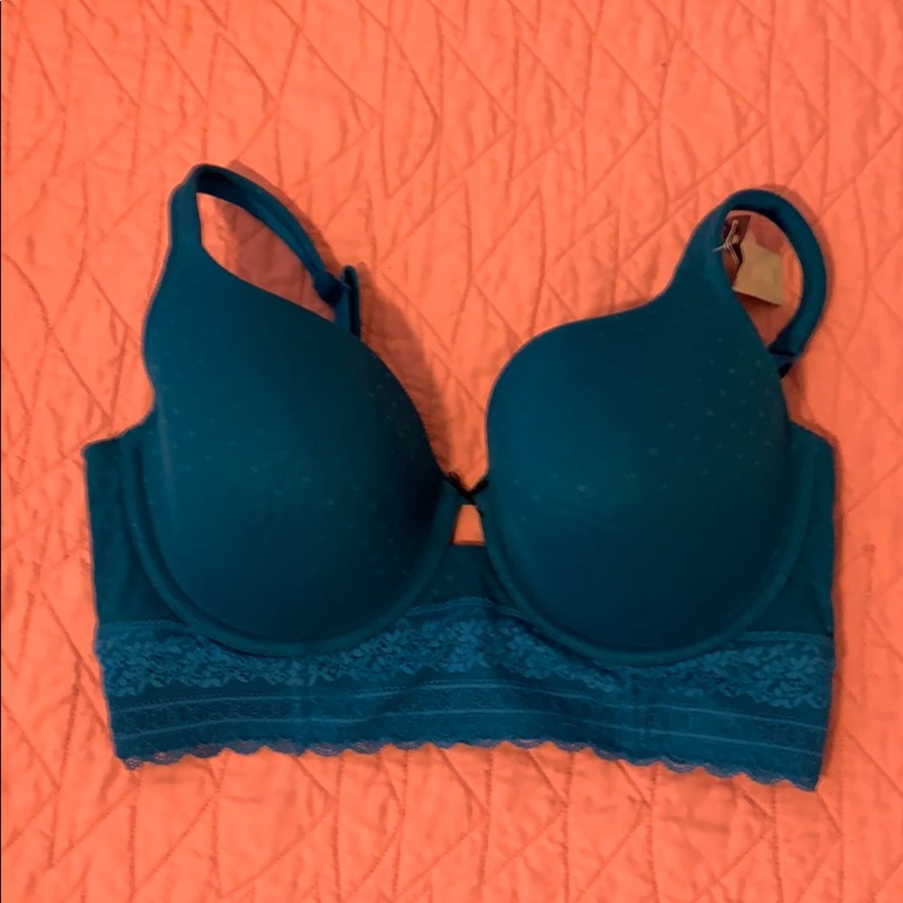 Cacique Cotton T-Shirt Bra in Blue 40D